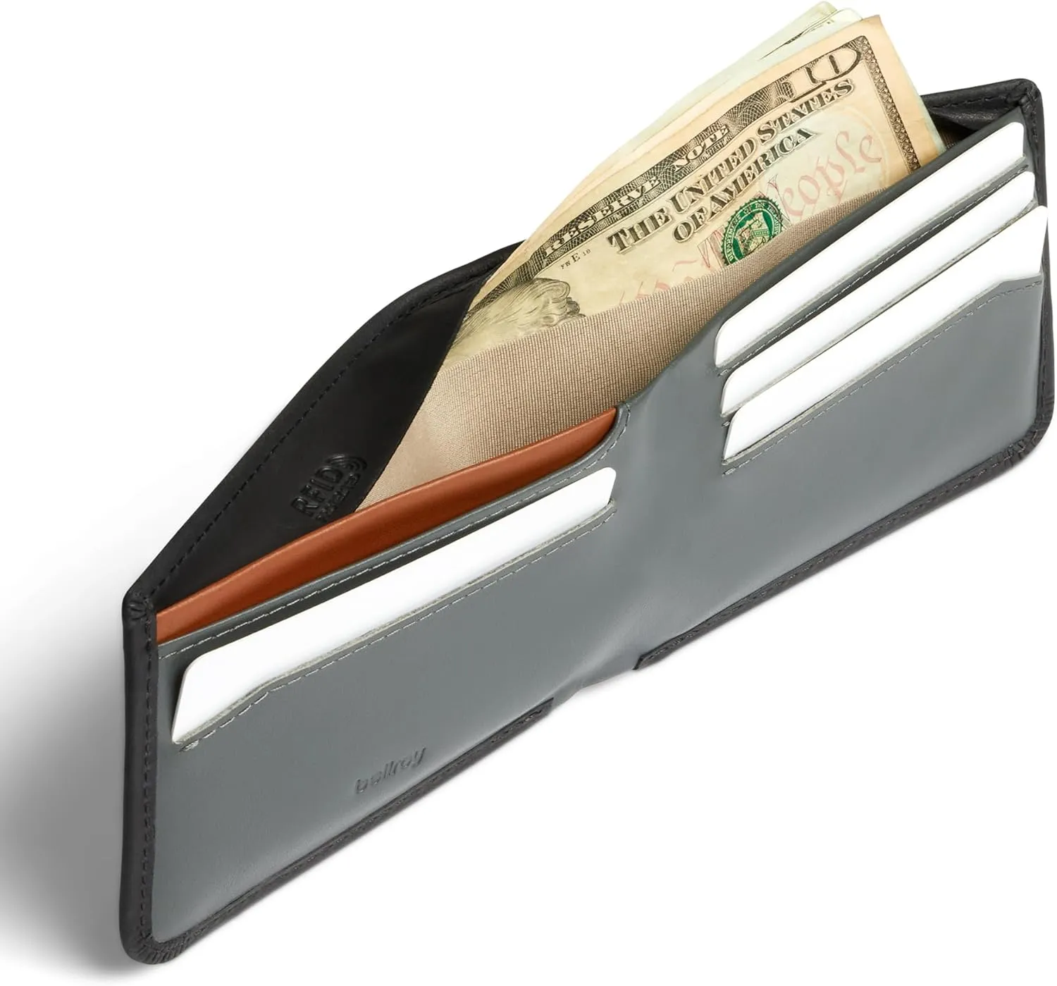 Bellroy Hide & Seek Wallet (Slim Leather Bifold Design, RFID Protected, Holds 5-12 Cards, Coin Pouch, Flat Note Section, Hidden Pocket)