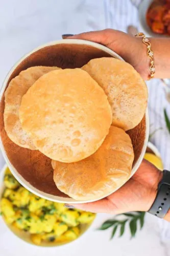 BHADANI SALES? Stainless Steel Puri Maker Press Machine with Fitted Handle for Puri/Khakhra Maker (Silver   Blue,Pack of 1) (6.5 inch)(Not RotI Maker)