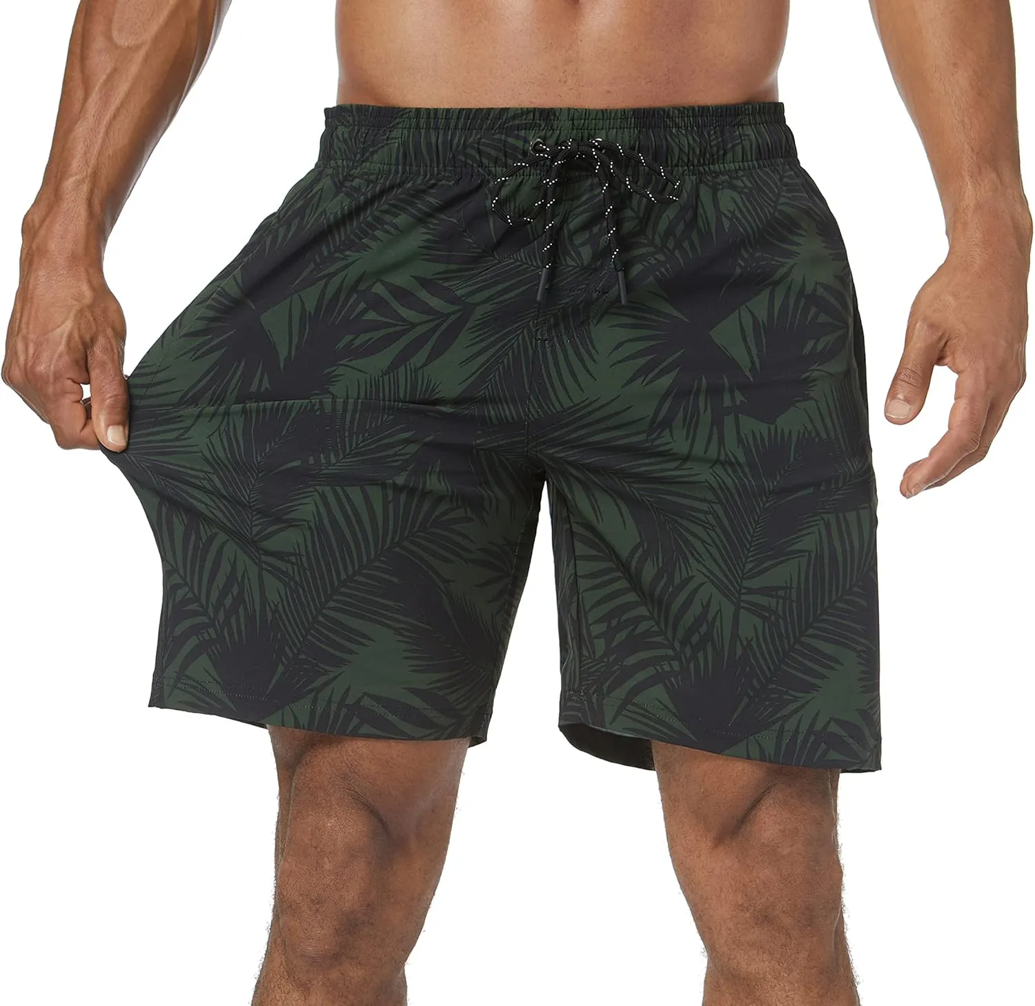 Flytop Mens Swim Trunks Quick Dry Board Shorts with Zipper Pockets Bathing Suit