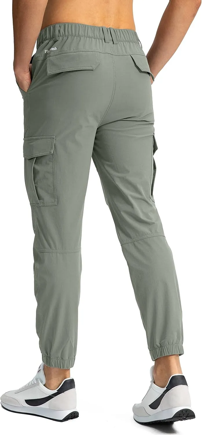 Pinkbomb Men's Hiking Cargo Pants with 7 Pockets Slim Fit Stretch Joggers Golf Cargo Work Pants for Men
