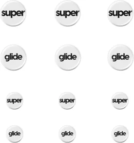 Superglide Glass Mouse Skates - Consistent Controllable Glide, Polished Round Edge, Super Balanced Gaming Mouse Feet with Durable Sole for Universal 6mm   9mm 12pcs (Type-C, White)