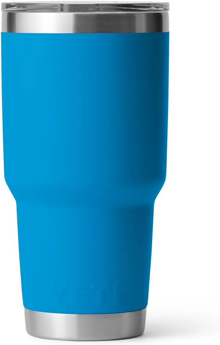 YETI Rambler 30 oz Tumbler, Stainless Steel, Vacuum Insulated with MagSlider Lid, Big Wave Blue