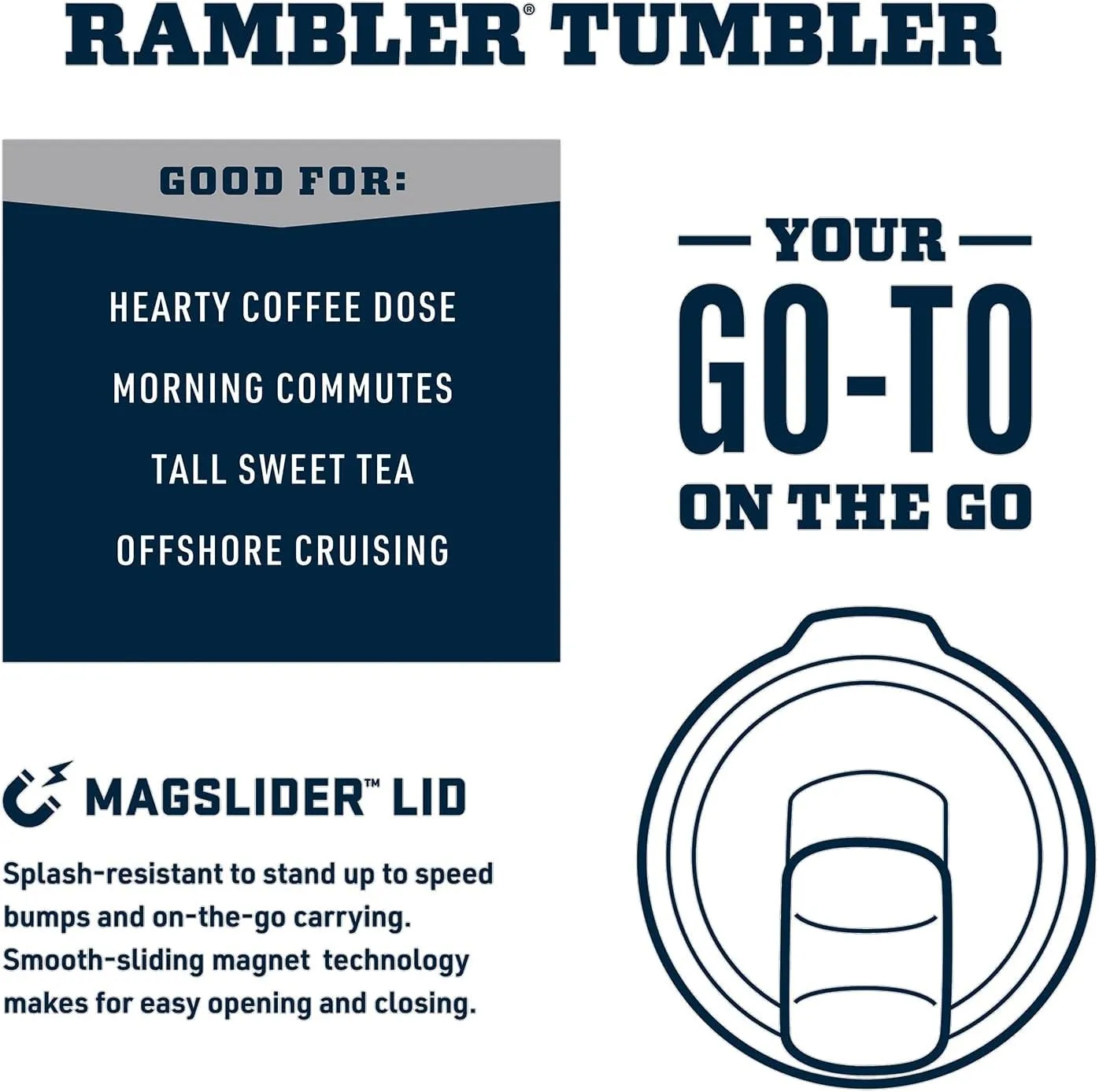 YETI Rambler 30 oz Tumbler, Stainless Steel, Vacuum Insulated with MagSlider Lid, Big Wave Blue