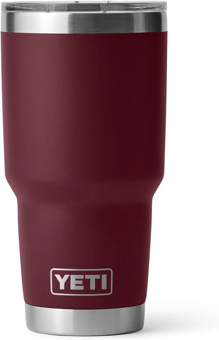 YETI Rambler 30 oz Tumbler, Stainless Steel, Vacuum Insulated with MagSlider Lid, Wild Vine Red
