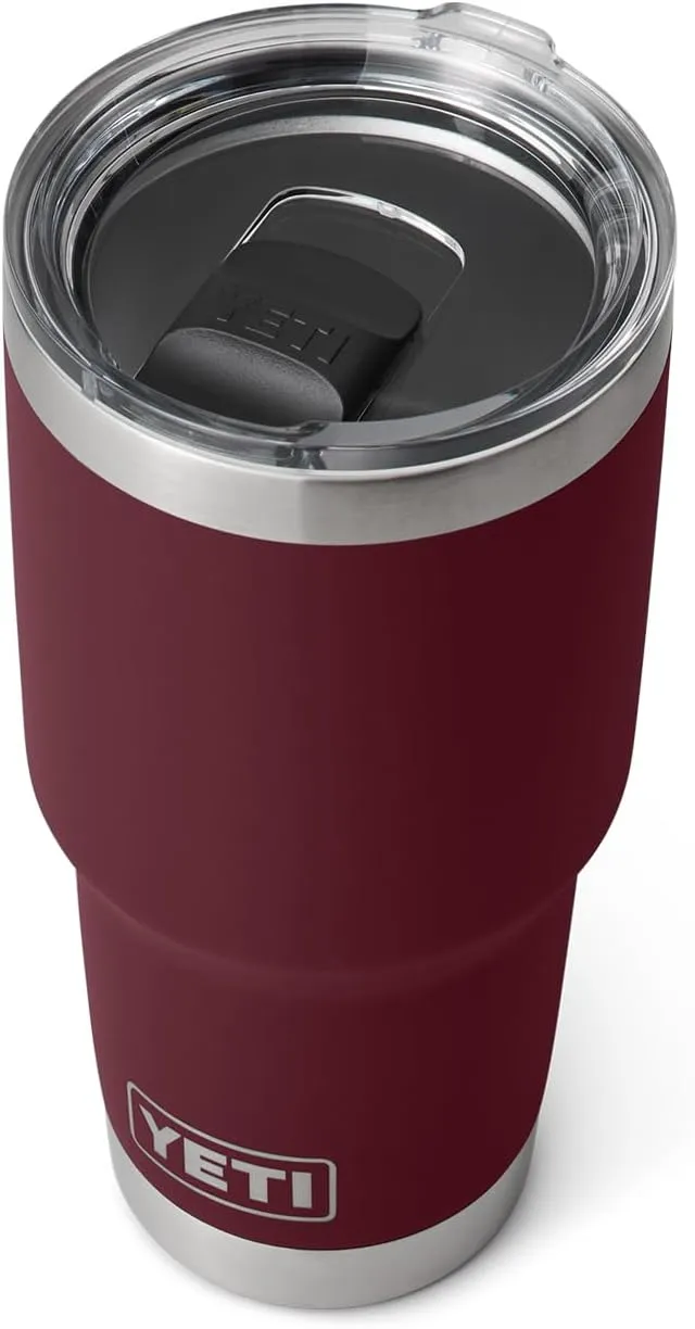 YETI Rambler 30 oz Tumbler, Stainless Steel, Vacuum Insulated with MagSlider Lid, Wild Vine Red